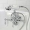 Kingston Brass CA1008T1 3-3/8" Tub Wall Mount Clawfoot Tub Faucet with Hand Shower, Polished Chrome CA1008T1 - alternate 4